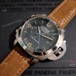 Copy Panerai Luminor FLYBACK SS Brown Leather Band Watch PAM524